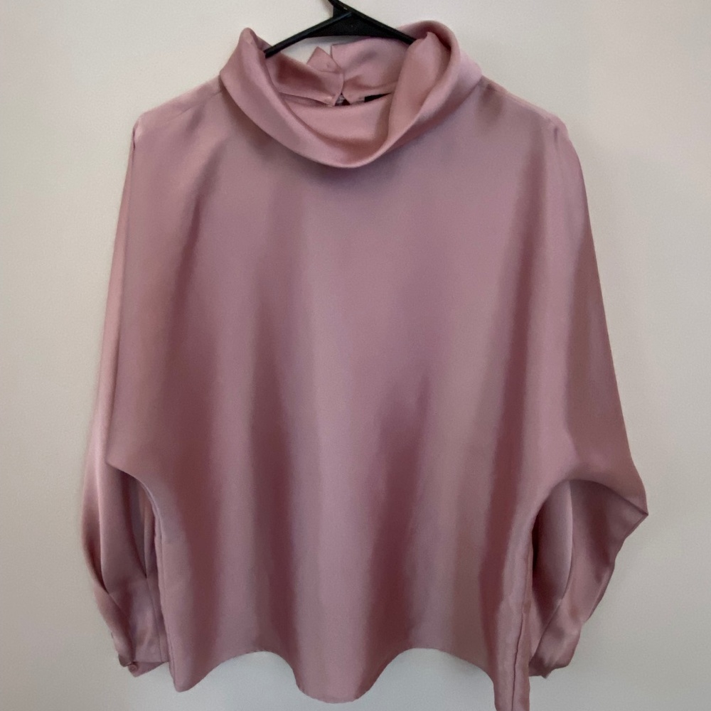 Express (M) Pink Silk Blouse